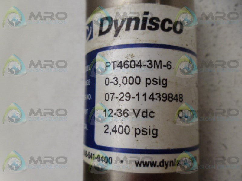 DYNISCO PT4604-3M-6 TRANSDUCER *USED*