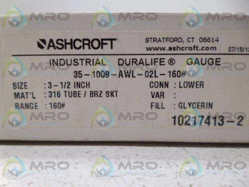 ASHCROFT 10217413-2 GAUGE NSMP