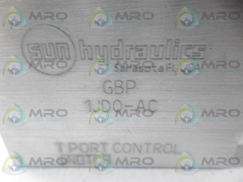 SUN HYDRAULICS GBP MANIFOLD *NEW NO BOX*