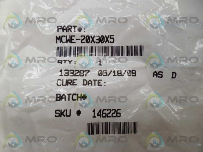 INDUSTRIAL MRO MCWE-20X30X5 WIPER RING *NEW IN FACTORY BAG*