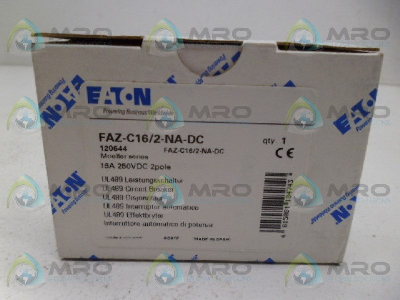 EATON FAZ-C16/2-NA-DC CIRCUIT BREAKER *NEW IN BOX*
