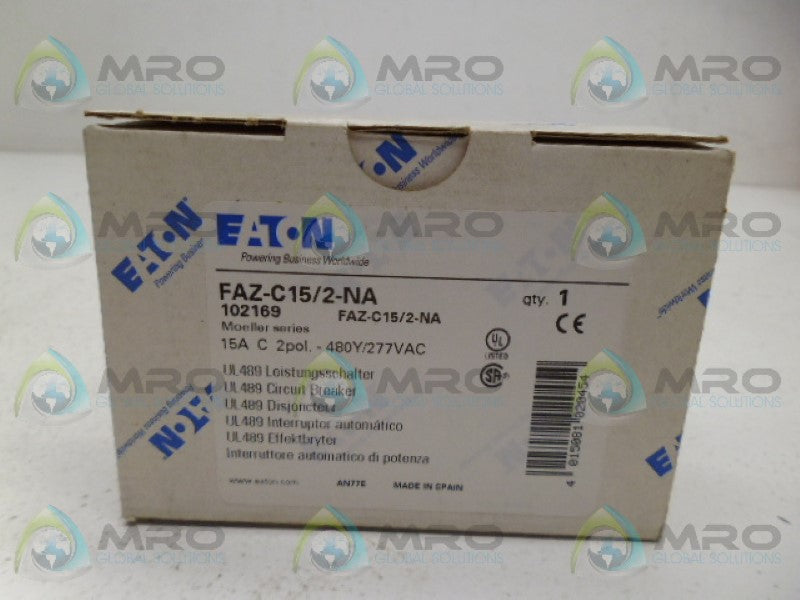 EATON FAZ-C15/2-NA CIRCUIT BREAKER *NEW IN BOX*