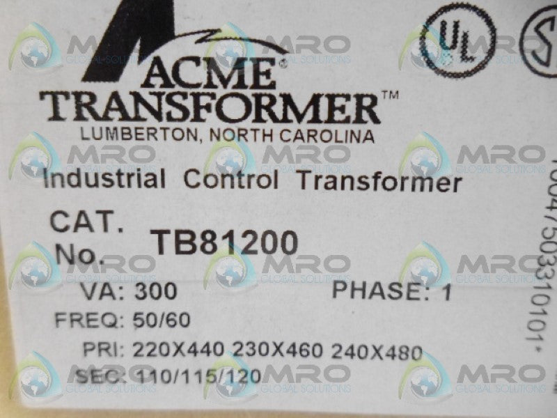 ACME TB81200 TRANSFORMER *NEW IN BOX*