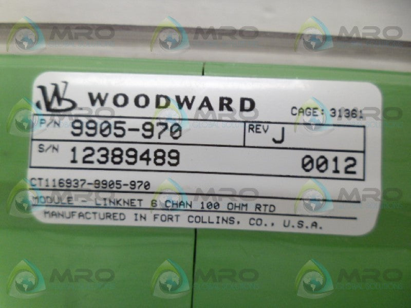 WOODWARD 9905-970 LINKNET 6 CHANNEL *NEW NO BOX*