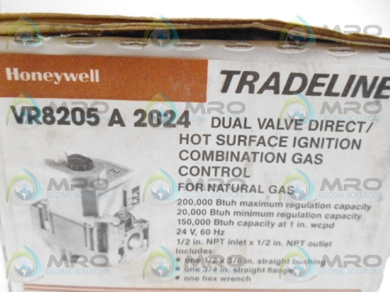 HONEYWELL VR8205A2024 DUAL DIRECT IGNITION GAS VALVE *NEW IN BOX*