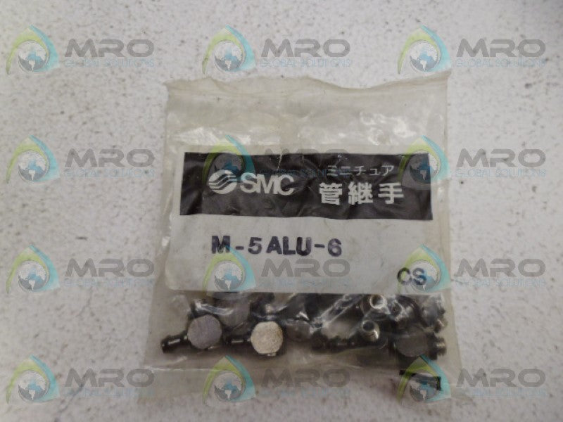 SMC M-5ALU-6 ELBOW FITTING (PKG OF 10) *NEW IN FACTORY BAG*