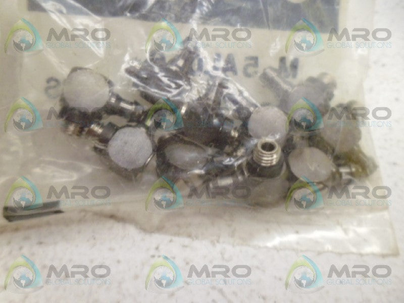 SMC M-5ALU-6 ELBOW FITTING (PKG OF 10) *NEW IN FACTORY BAG*