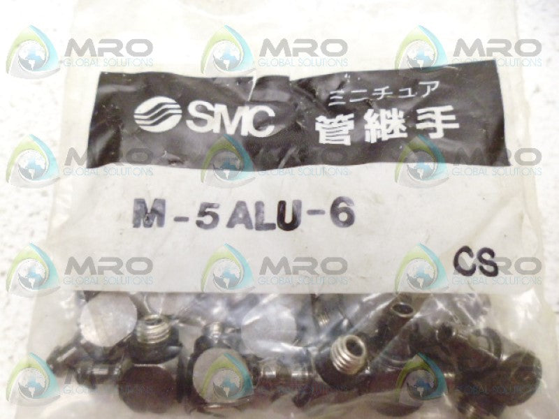 SMC M-5ALU-6 ELBOW FITTING (PKG OF 10) *NEW IN FACTORY BAG*