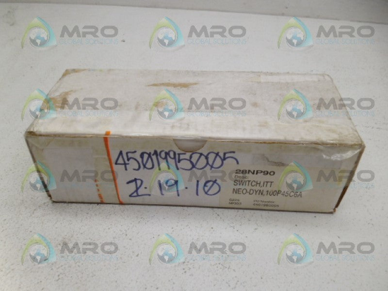 ITT 100P45C6A PRESSURE SWITCH *NEW IN BOX*