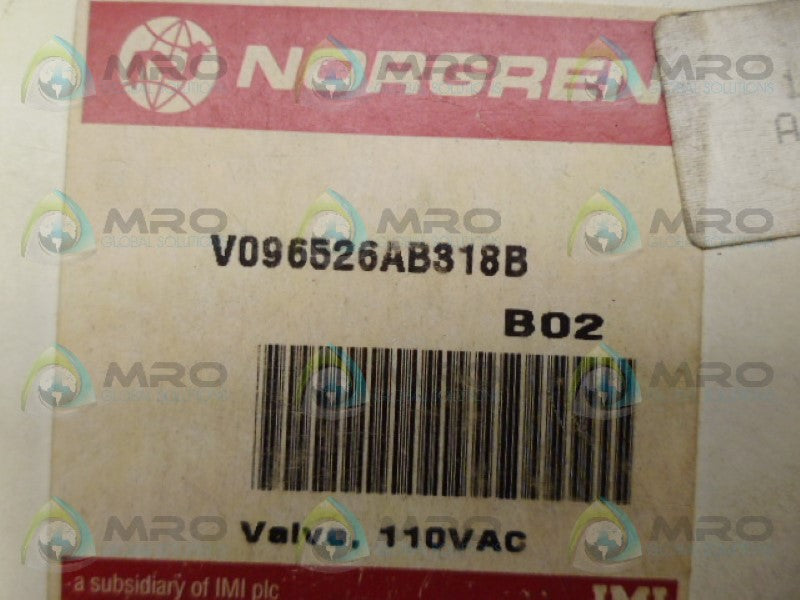 NORGREN V096526AB318B VALVE *NEW IN BOX*