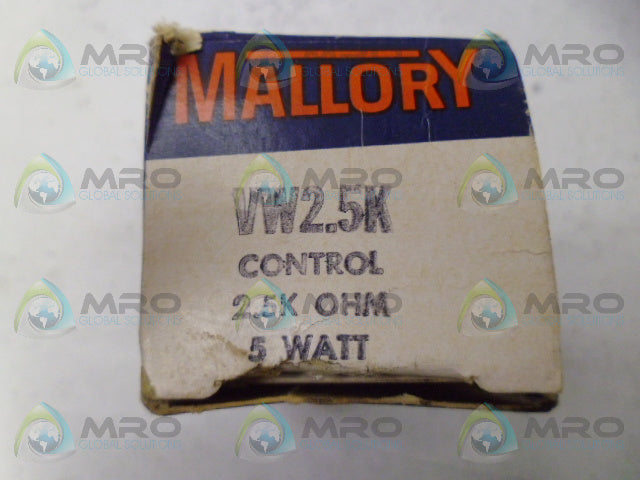MALLORY VW2.5K POTENTIOMETER *NEW IN BOX*