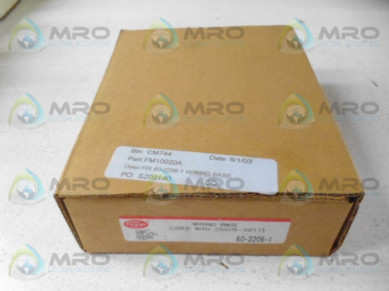 FIREYE 60-2206-1 WIRING BASE *NEW IN BOX*
