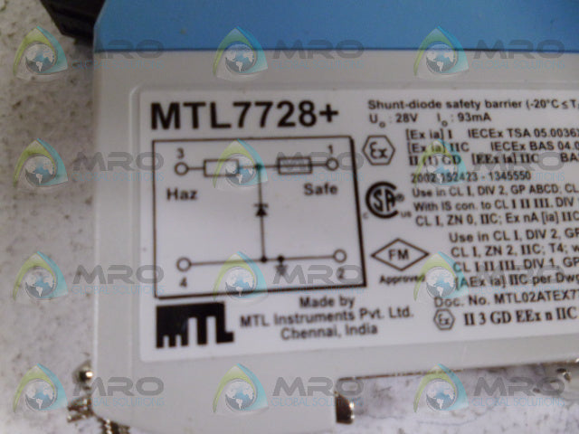 MTL MTL7728+ SAFETY BARRIER *NEW NO BOX*