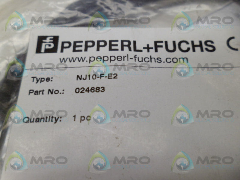 PEPPERL+FUCHS NJ10-F-E2 PROXIMITY SENSOR * NEW IN FACTORY BAG *