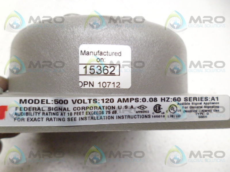 FEDERAL SIGNAL 500-120 BELL MECHANISM *NEW NO BOX*