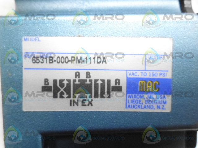 MAC 6531B-000-PM-111DA SOLENOID VALVE *NEW NO BOX*