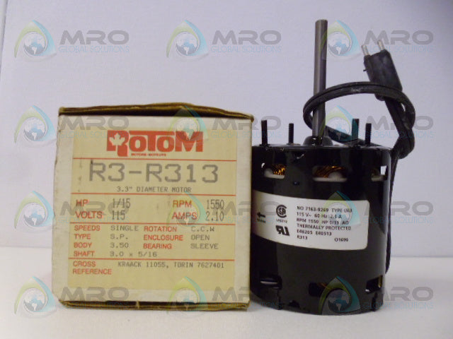 ROTOM R3-R313 3.3'DIAMETER MOTOR *NEW IN BOX*