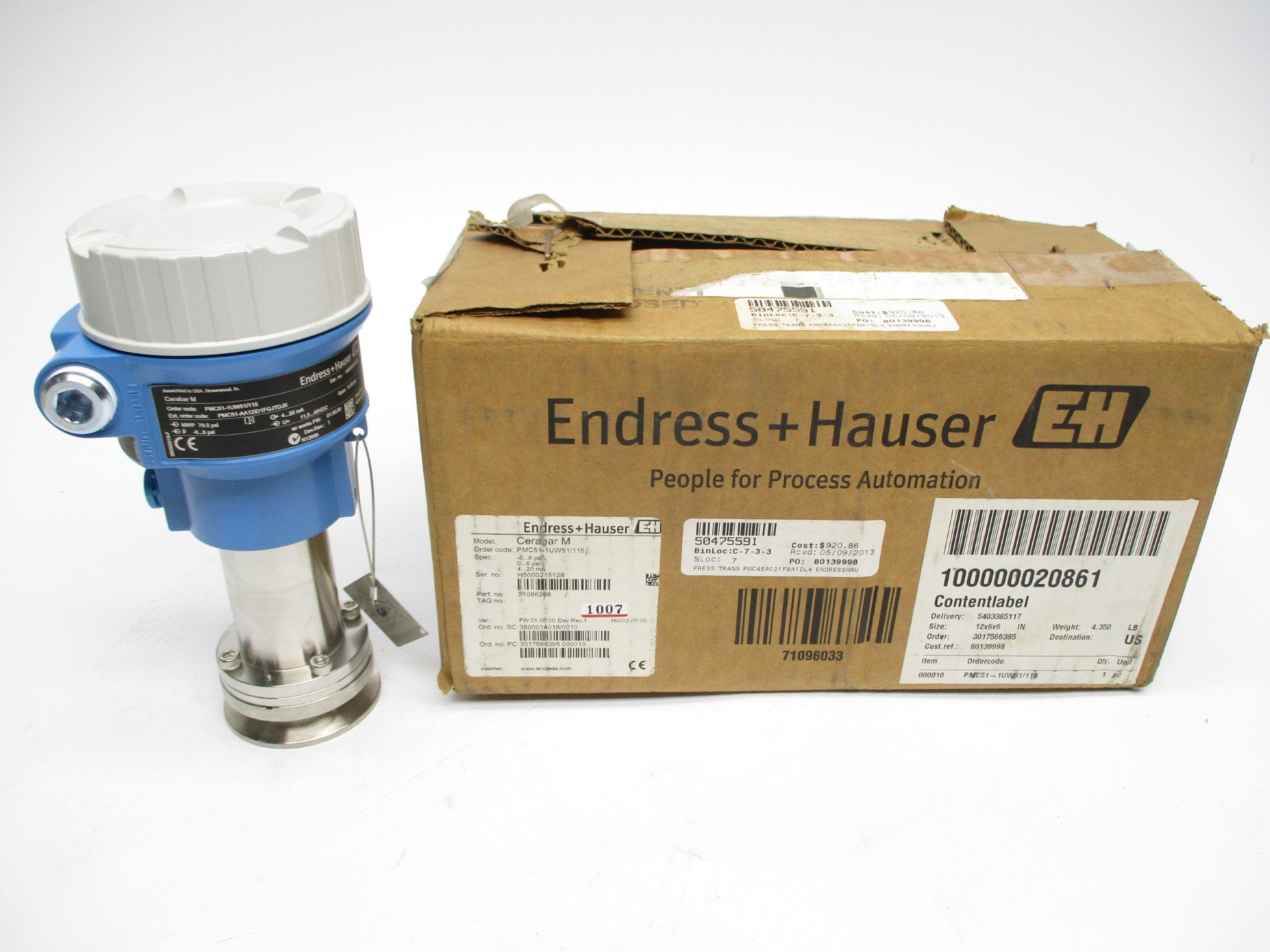 ENDRESS+HAUSER PMC51-1UW51/115 NSMP