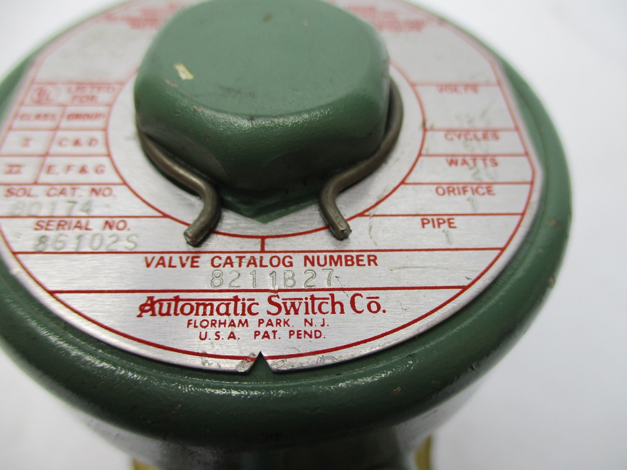 ASCO 8211B27 120V 300PSI UNMP