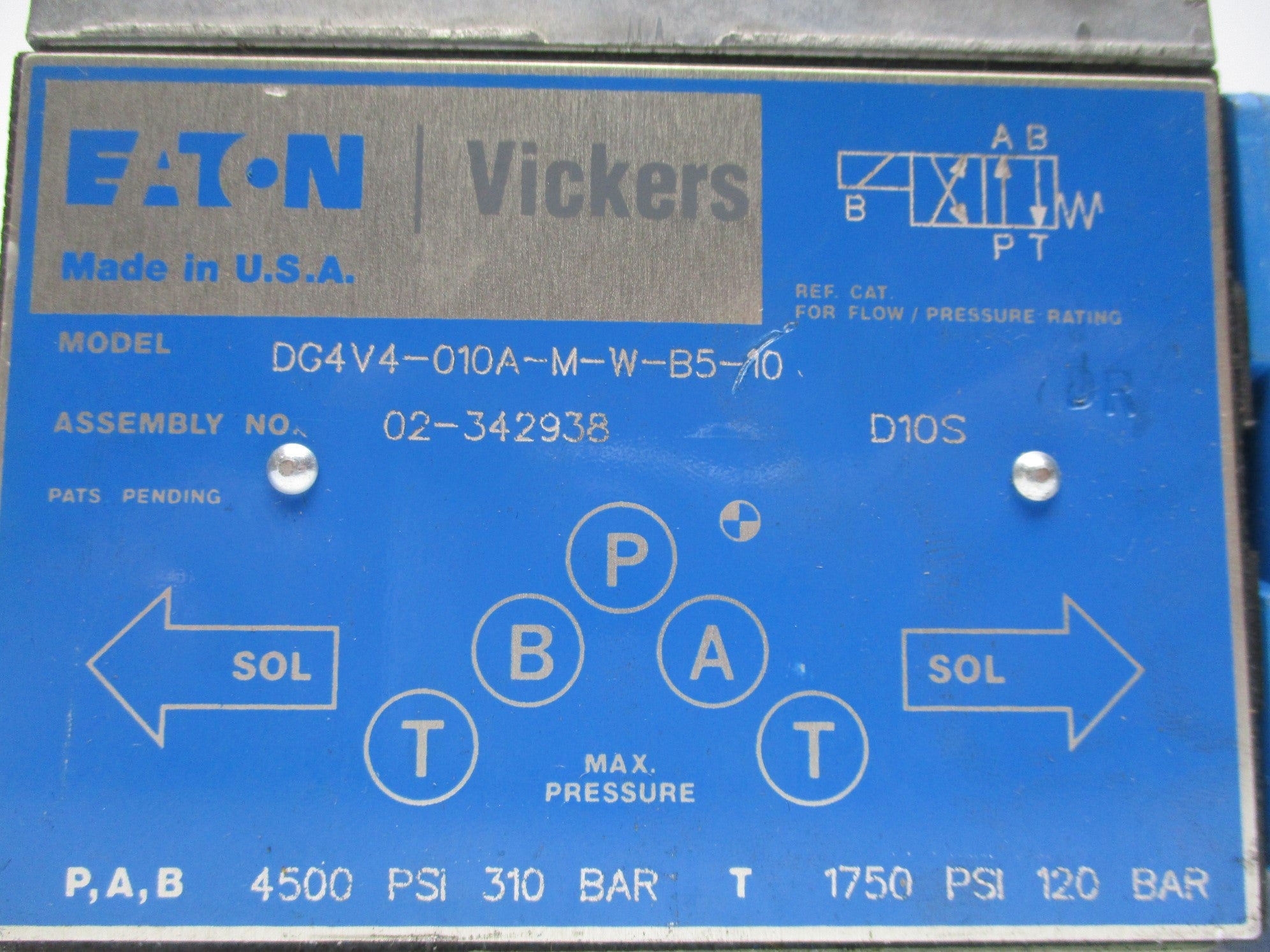 VICKERS DG4V4010AMWB510 4500PSI NSNP
