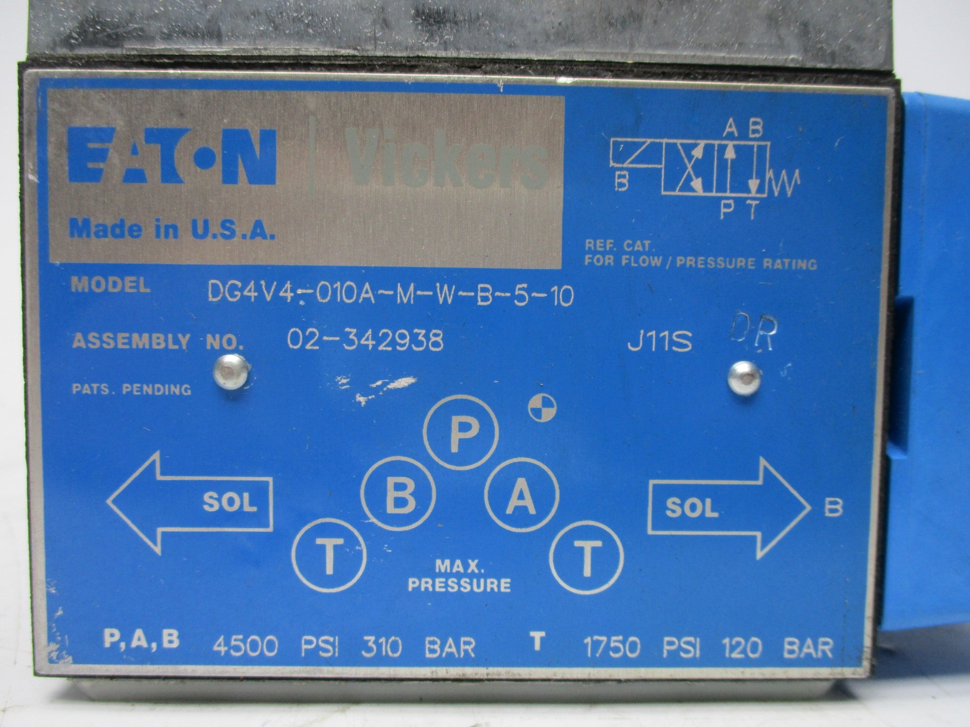 VICKERS DG4V4-010A-M-W-B-5-10 4500PSI NSNP
