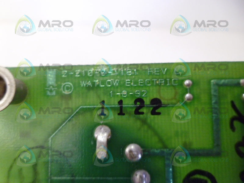 WATLOW A007-1298 TEMPERATURE CONTROL BOARD *USED*