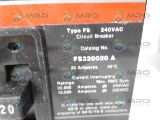 CUTLER HAMMER FS320020A CIRCUIT BREAKER 20A 240V *NEW IN BOX*