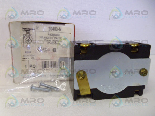 PASS AND SEYMOUR 20403-N RECEPTACLE *NEW IN BOX*