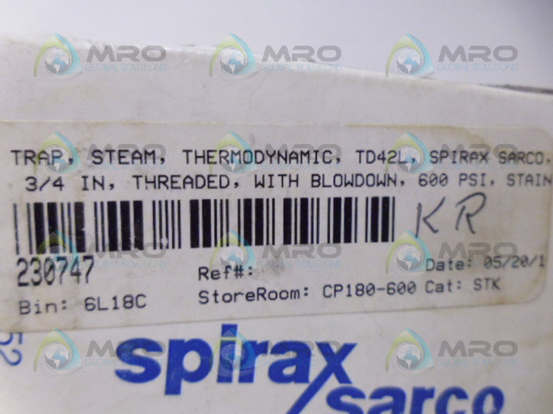 SPIRAX SARCO TD42L STEAM TRAP *NEW IN BOX*