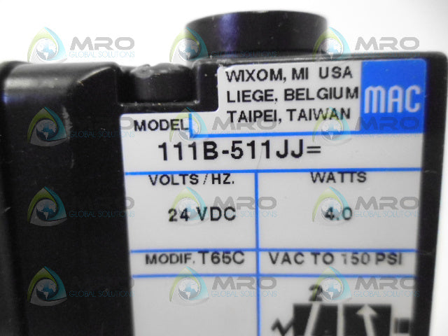 MAC 111B-511JJ SOLENOID VALVE *NEW NO BOX*