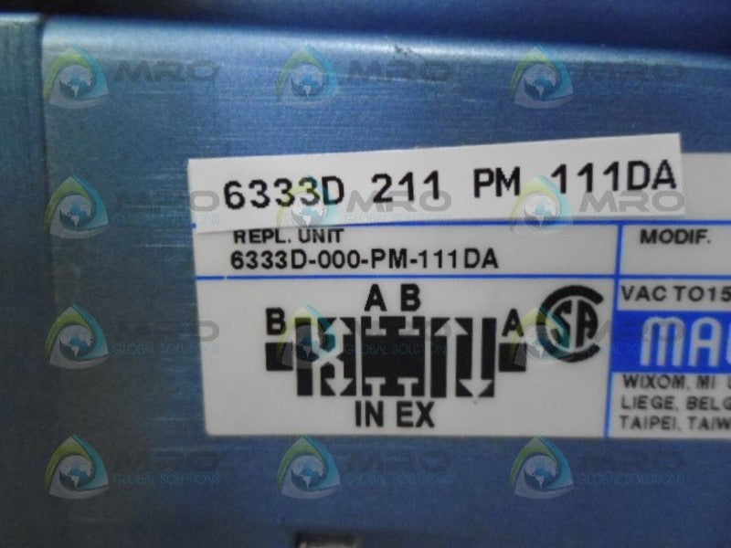 MAC 6333D-211-PM-111DA SOLENOID VALVE *NEW NO BOX*