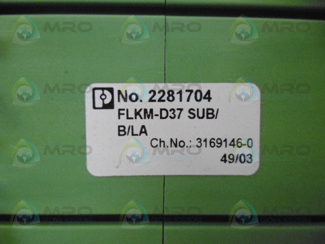 PHOENIX CONTACT FLKM-D37 SUB/B/LA INTERFACE MODULE *NEW IN BOX*