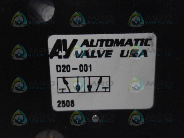 AUTOMATIC VALVE D20-001 PNEUMATIC VALVE *NEW NO BOX*