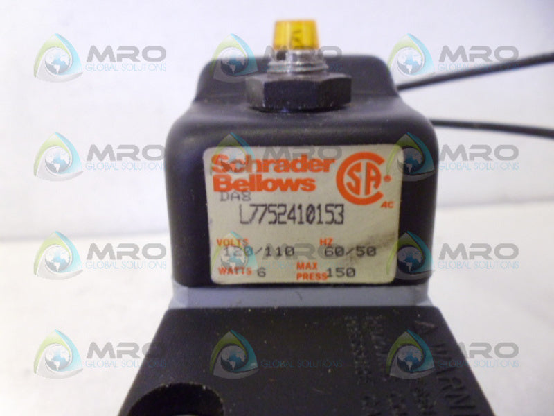 SCHRADER BELLOWS L7752410153 AIR VALVE *NEW NO BOX*