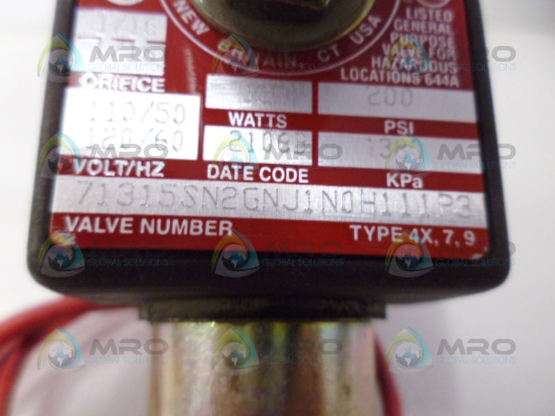 PARKER 71315SN2GNJ1N0H111P3 SOLENOID VALVE *NEW NO BOX*