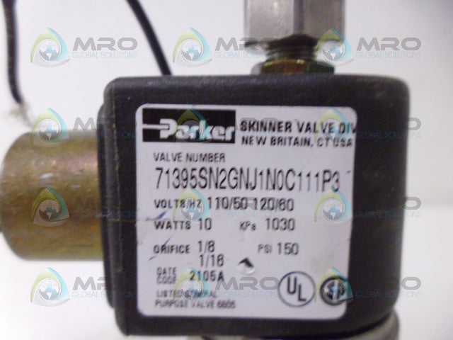 PARKER 71395SN2GNJ1N0C111P3 SOLENOID VALVE *NEW NO BOX*