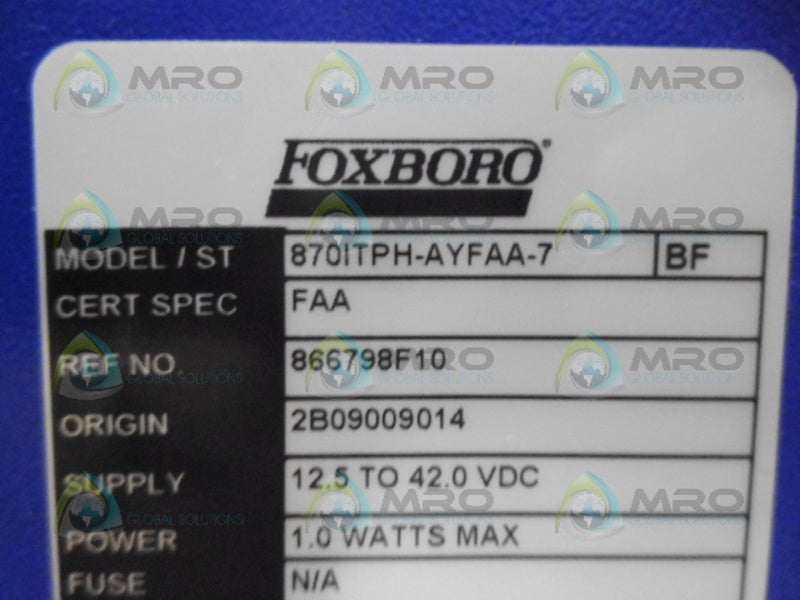 FOXBORO 870ITPH-AYFAA-7 TRANSMITTER *NEW NO BOX*