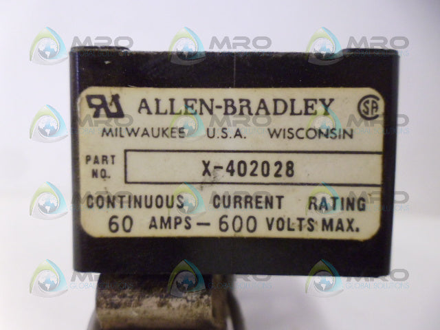 ALLEN BRADLEY X-402028 FUSE BLOCK *USED*
