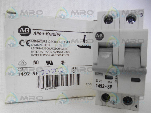 ALLEN BRADLEY 1492-SP2D200  SER.C  CIRCUIT BREAKER *NEW IN BOX*