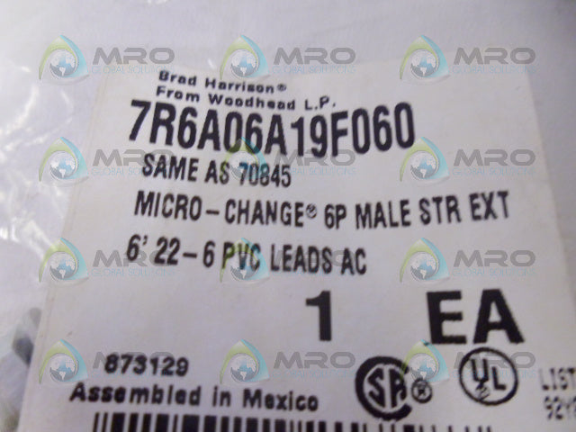 BRAD HARRISON 7R6A06A19F060 6P MALE *NEW IN FACTORY BAG*