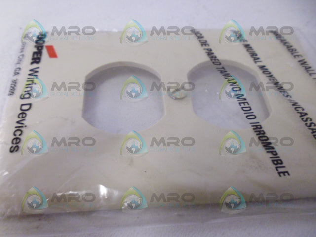 COOPER PJ8V UNBREAKABLE WALL PLATE *NEW IN FACTORY BAG*