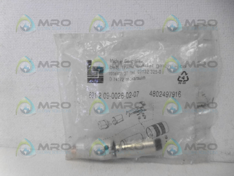 BINDER 681-2-09-0026-02-07 CONNECTOR *NEW IN FACTORY BAG*