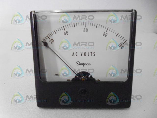 SIMPSON 1327 PANEL METER 0-100V *NEW IN BOX*