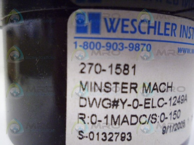 WESCHLER 270-1581 0-150 METER PANEL *NEW IN BOX*