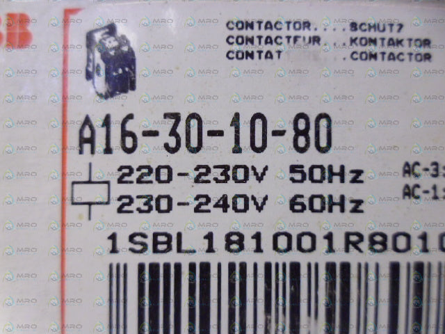 ABB A16-30-10-80 CONTACTOR *NEW IN BOX*