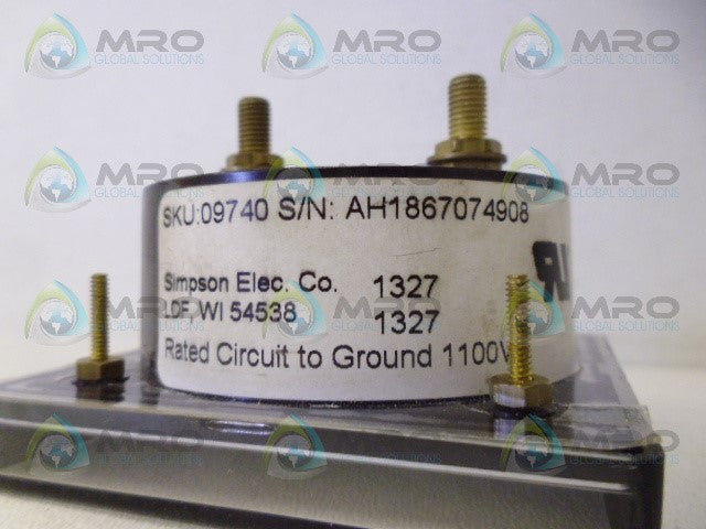 SIMPSON 1327 PANEL METER 0-10 DC VOLTS *NEW NO BOX*
