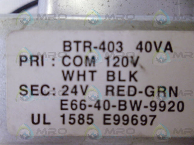BURKE BTR-403 E66-40-BW-9920 TRANSFORMER *NEW IN BOX*
