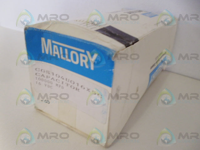 MALLORY CGS104U016X5C ALUMINUM ELECTROLYTIC CAPACITOR *NEW IN BOX*