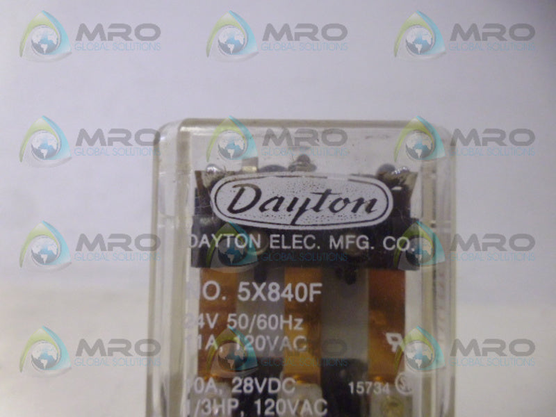 DAYTON 5X840F RELAY 24V *USED*