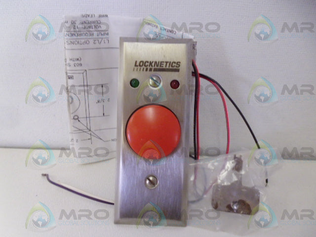 LOCKNETICS 602x1-1/4" RED PUSH BUTTON *NEW IN BOX*